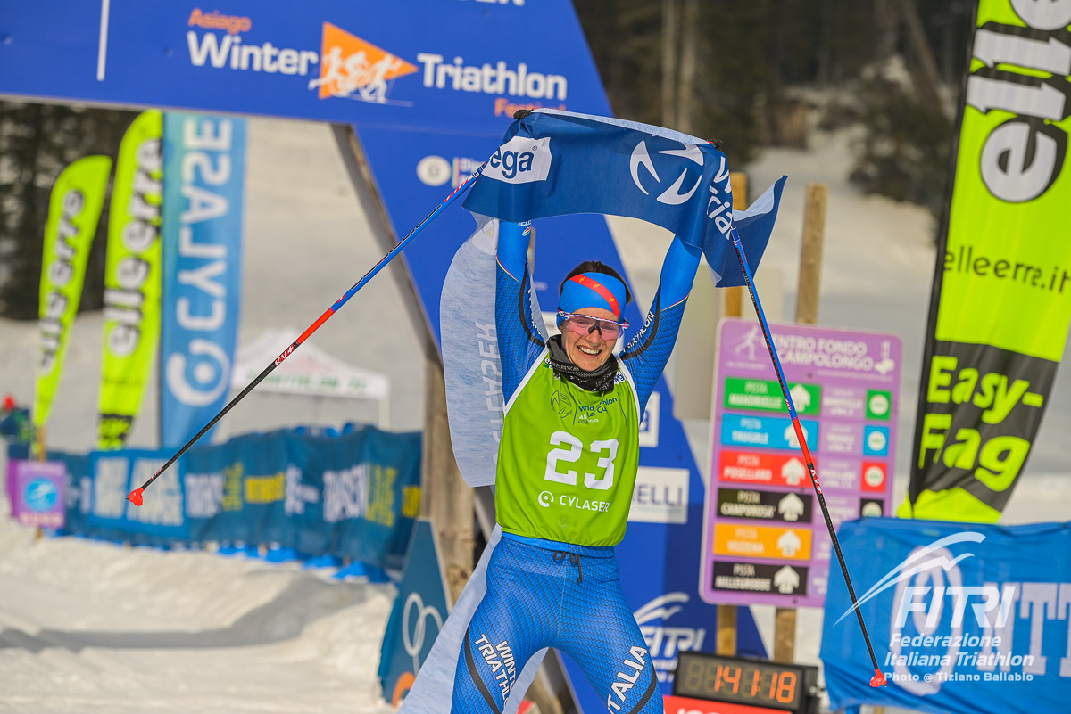Doppia medaglia nella World Triathlon Winter Cup di Asiago: trionfo Mairhofer, Pesavento terzo