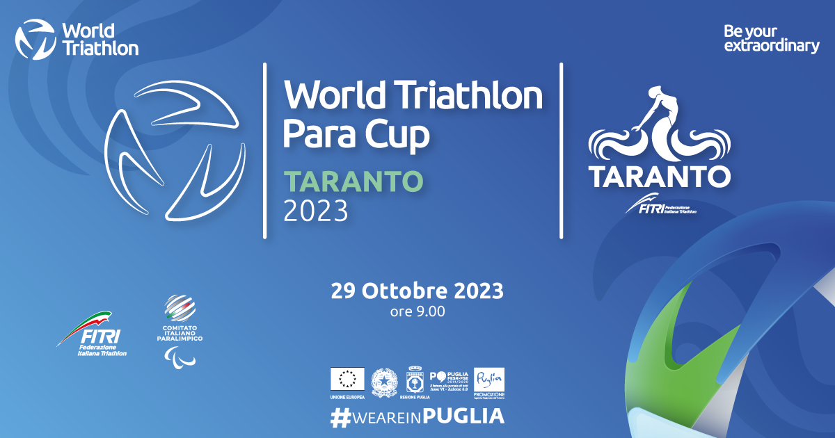 World Triathlon Para Cup Taranto 2023, venerdì 27 ottobre la conferenza stampa di presentazione