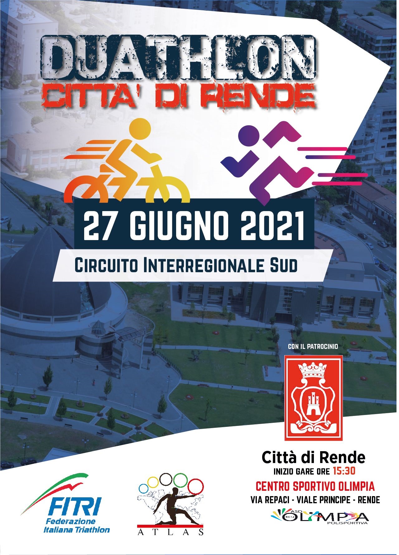 Starting List del 1° Duathlon Città di Rende. Prova di Campionato Italiano Giovani e  Trofeo Italia Giovanissimi.