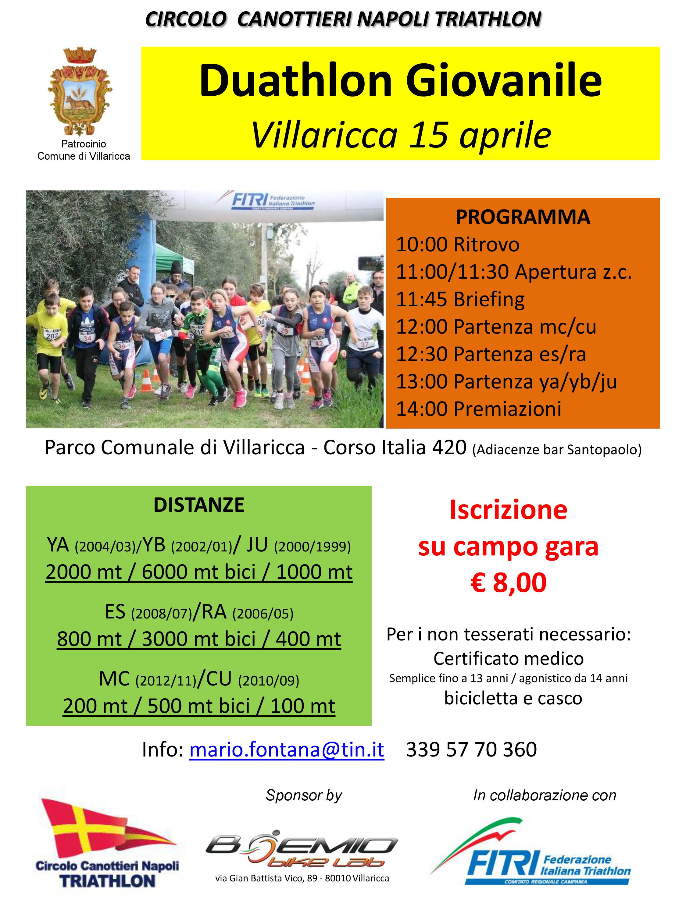 VILLARICCA DUATHLON - PRIMA TAPPA CIRCUITO REGIONALE GIOVANILE 