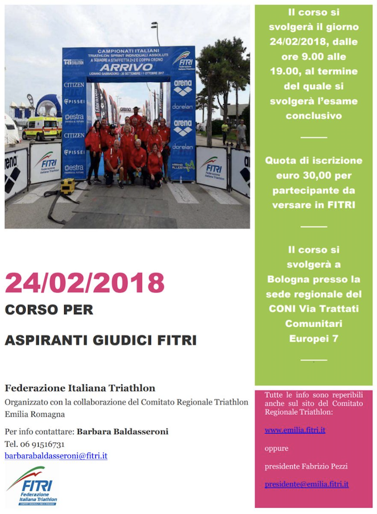 Corso Giudici Gara FITRI - Bologna - 24 Febbraio 2018