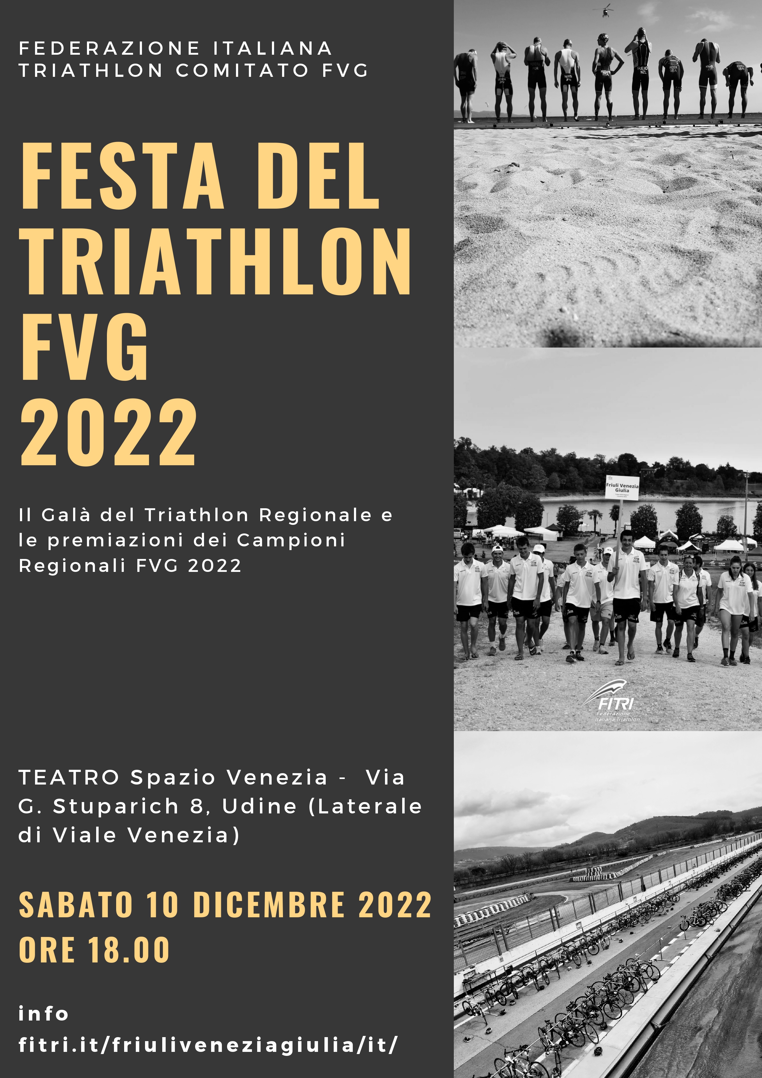 Elenco atleti in premiazione alla Festa Del Triathlon F.V.G. 2022