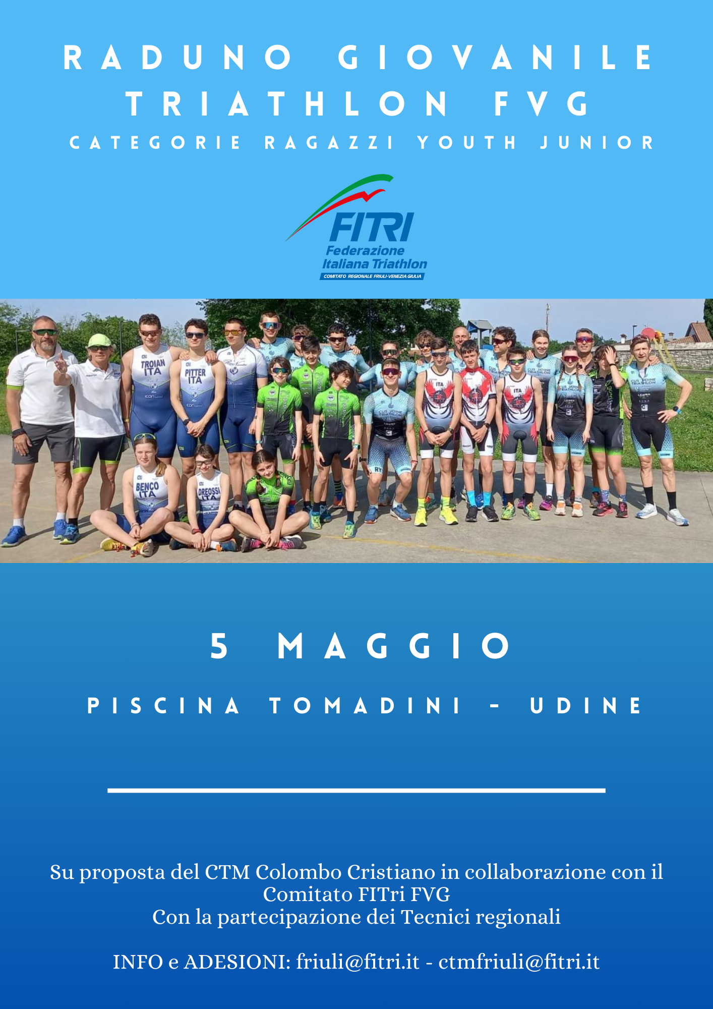 5 Maggio raduno giovanile triathlon FVG