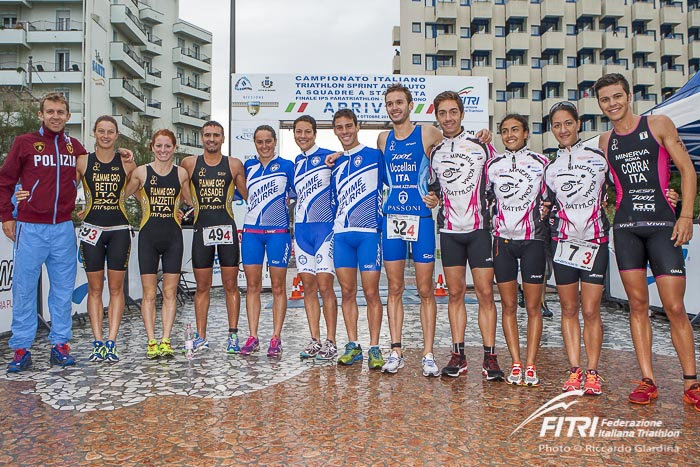 Le tre squadre che compongono il podio Staffette 2+2