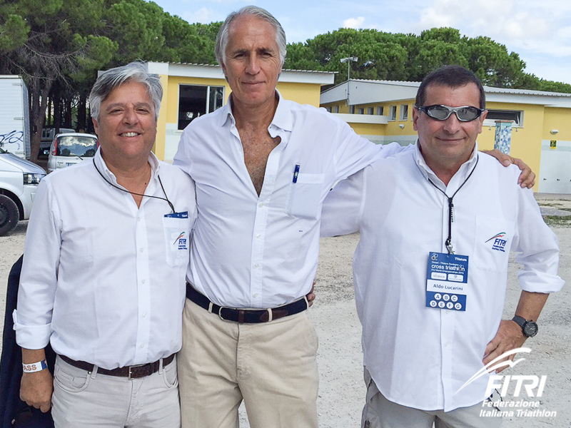 Da sinistra: Luigi Bianchi (FITRI), Giovanni Malagò (CONI) e Aldo Lucarini (FITRI)