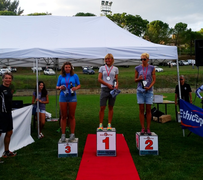 podio femminile duathlon città di Sansepolcro 2015