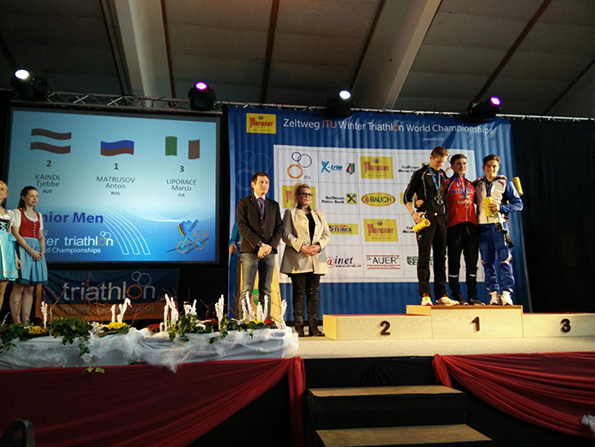 Bronzo Mondiale Junior per Marco Liporace nel Winter Triathlon!