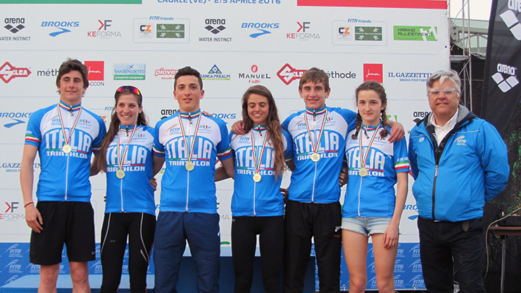 CAORLE tutti i campioni italiani duathlon giovani Individuali 2016
