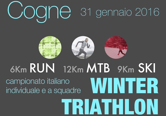 Domenica 31 i tricolori di Winter Triathlon a Cogne: il via alle 11.00. Online le start List