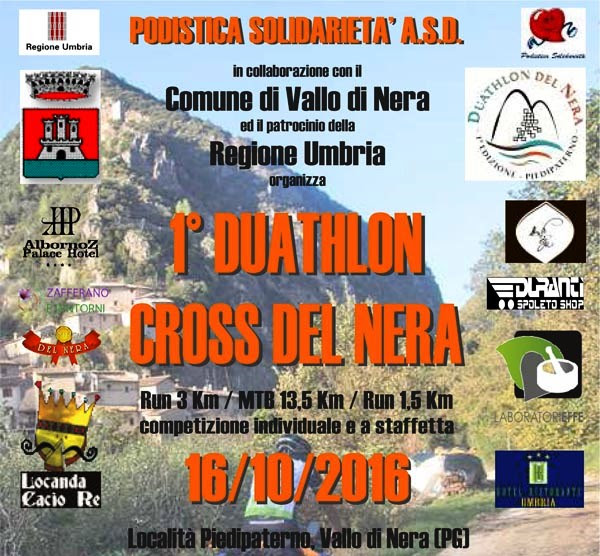 La 1^ edizione del "Duathlon Del Nera" è prossima! In scadenza il 6 ottobre l'iscrizione agevolata