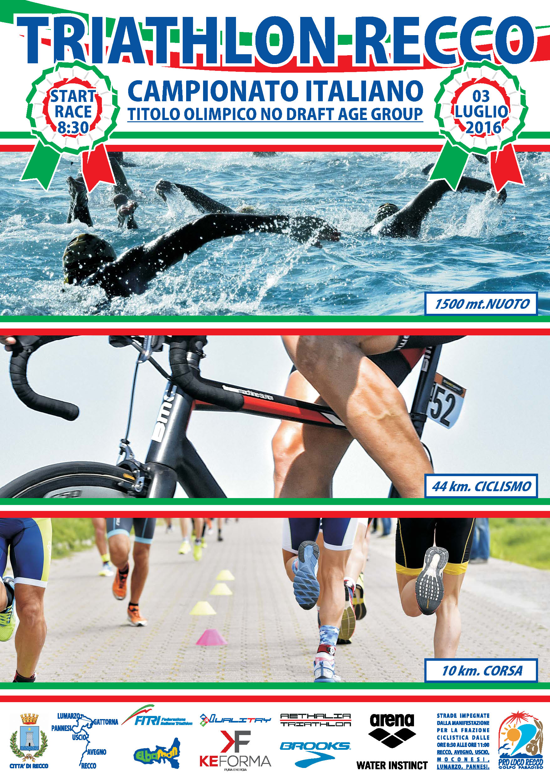 Triathlon Recco, aggiornamenti sui tricolori Age Group NO Draft