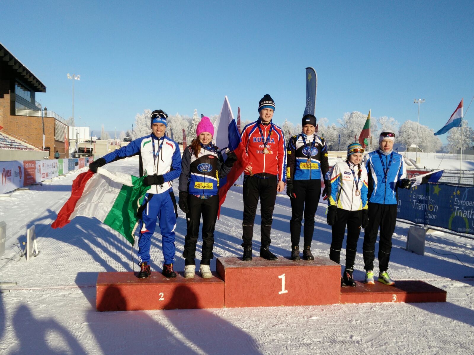 podio Marco Liporace europei winter Junior