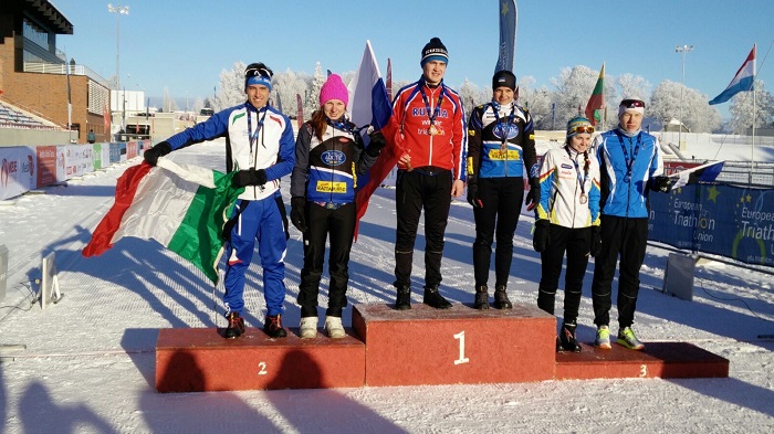 podio Marco Liporace europei winter Junior 1