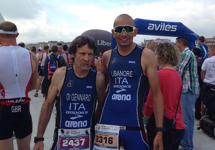 Libanore e Di Gennaro Age Group Mondiali Duathlon Aviles