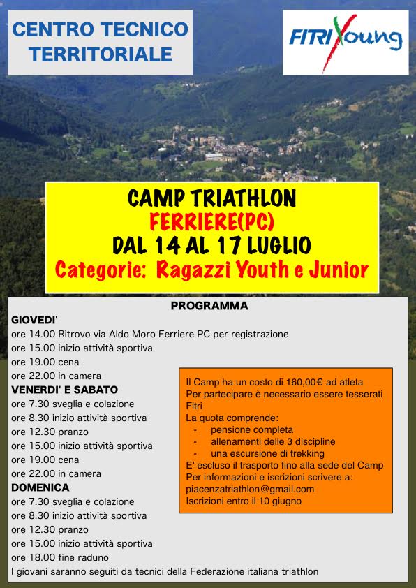 Camp Giovani CR Fitri Emilia Romagna: il programma