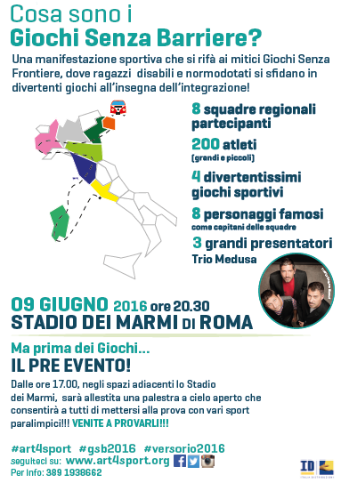 Giochi senza Barriere anche il Paratriathlon e Comitato Regionale saranno presenti giovedì 9 giugno a Roma