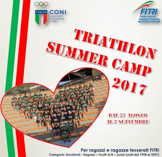 Comitato Fitri Lazio, Triathlon Summer Camp 2017 iscrizioni chiuse