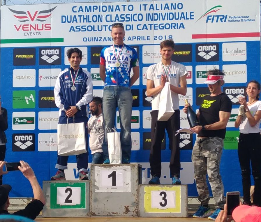 Tricolori Duathlon Classico: a Quinzano, assolo vincente di Massimo Cigana e Elisabetta Curridori