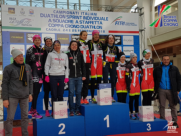 podio donne coppa crono prova 1 caorle