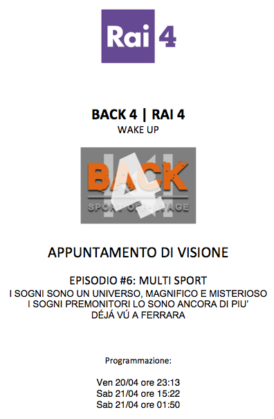 Triathlon su Back 4 - Rai 4