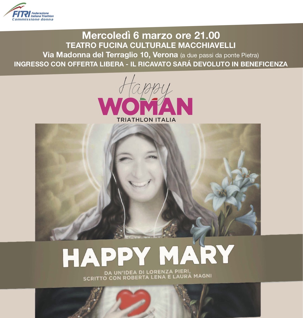 Happy Mary: lo spettacolo dedicato alle donne che le invoglia a... fare triathlon