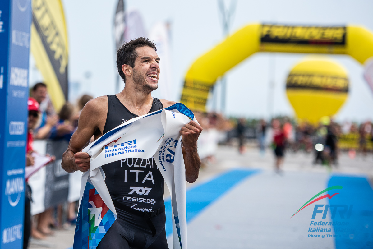 Pozzatti suona la prima: è campione italiano di Triathlon Sprint davanti a Polikarpenko e Crociani