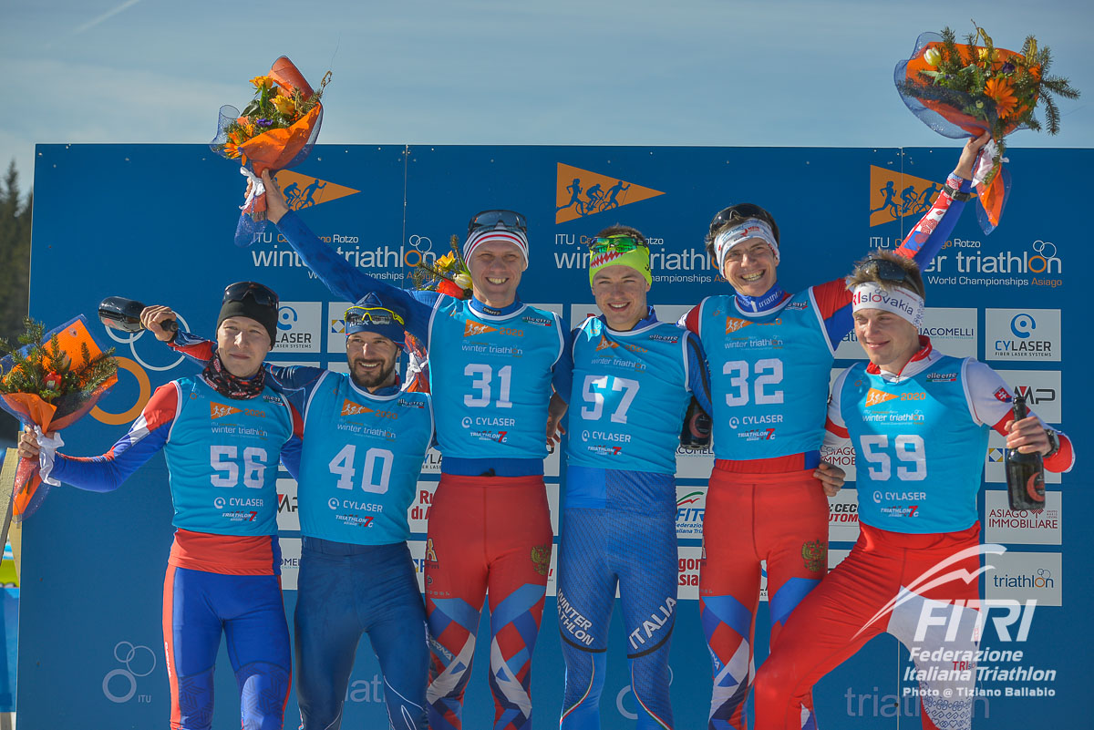 Mondiali Winter Triathlon Asiago: Russia dominatrice, Lamastra 4°, Mairhofer 5^. Pesavento Campione del Mondo Under 23