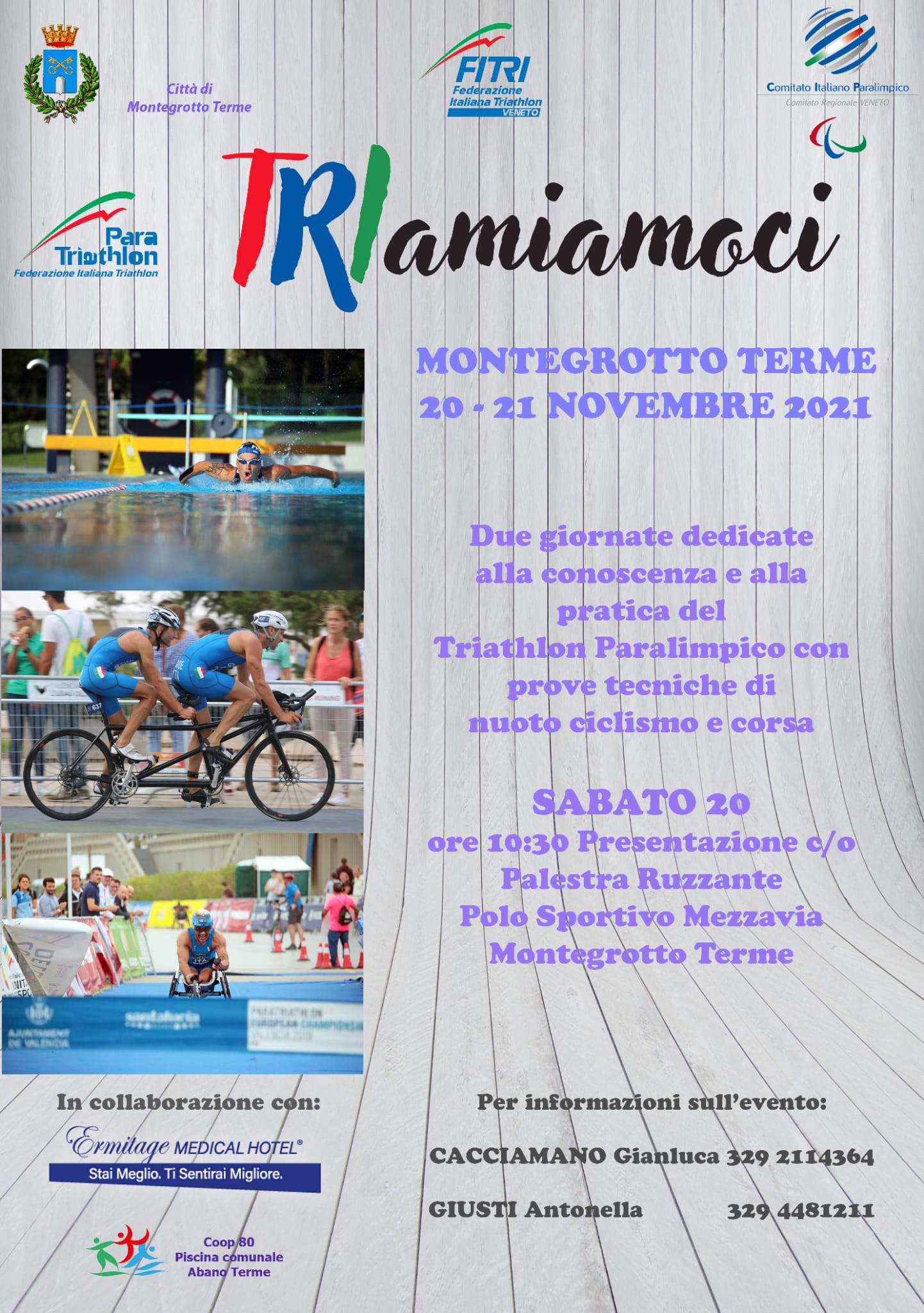 Paratriathlon: a Montegrotto Terme la seconda tappa del progetto di sviluppo 