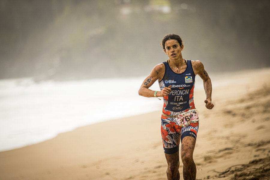 Eleonora Peroncini ai piedi del podio ai Mondiali XTERRA a Maui
