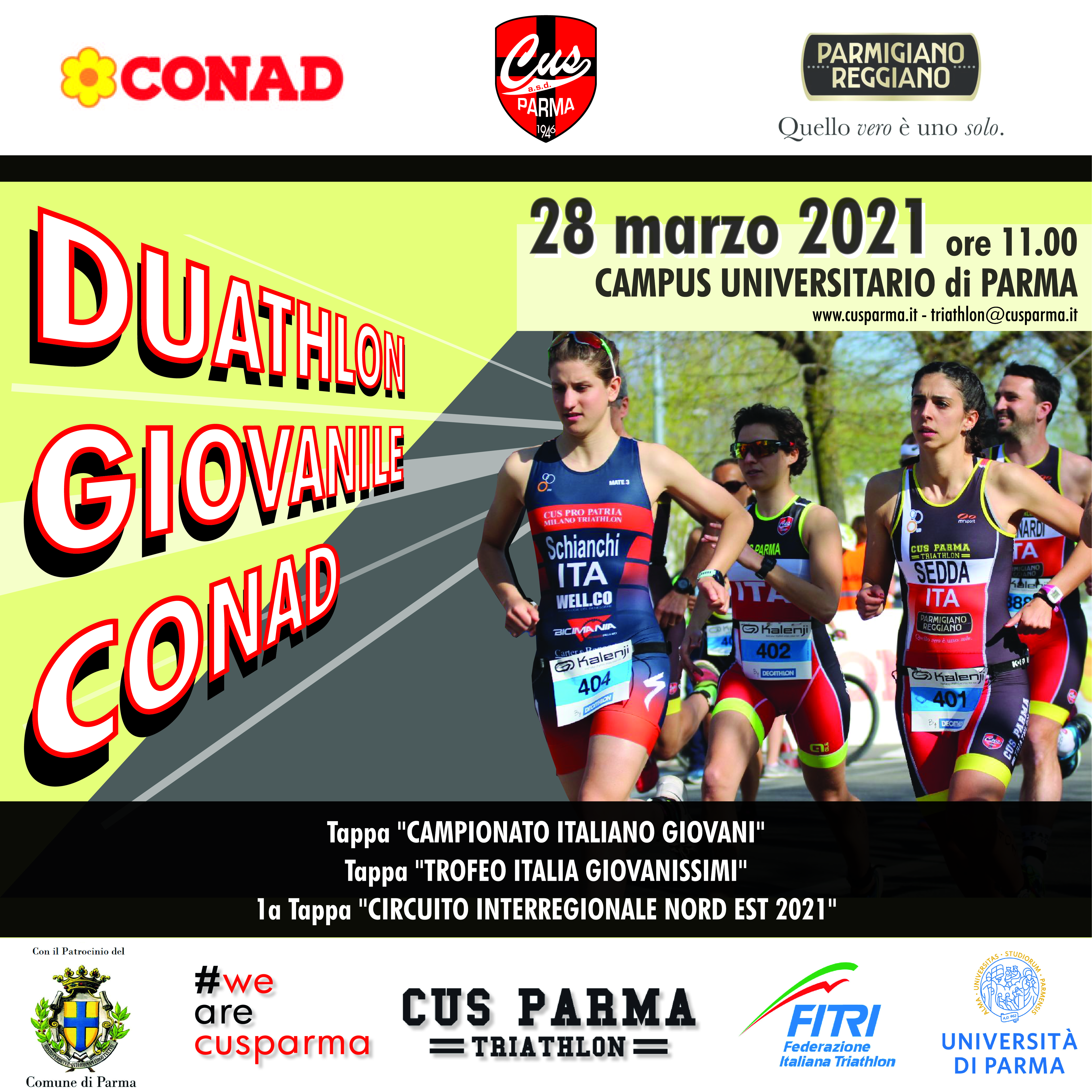 Duathlon Giovanile Conad di Parma: iscrizioni aperte fino al 22 marzo