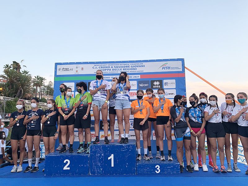 Tricolori Crono Sanremo, vincono CUS Pro Patria Milano e Minerva negli Junior e CUS Pro Patria Milano e Raschiani Triathlon Team negli Youth