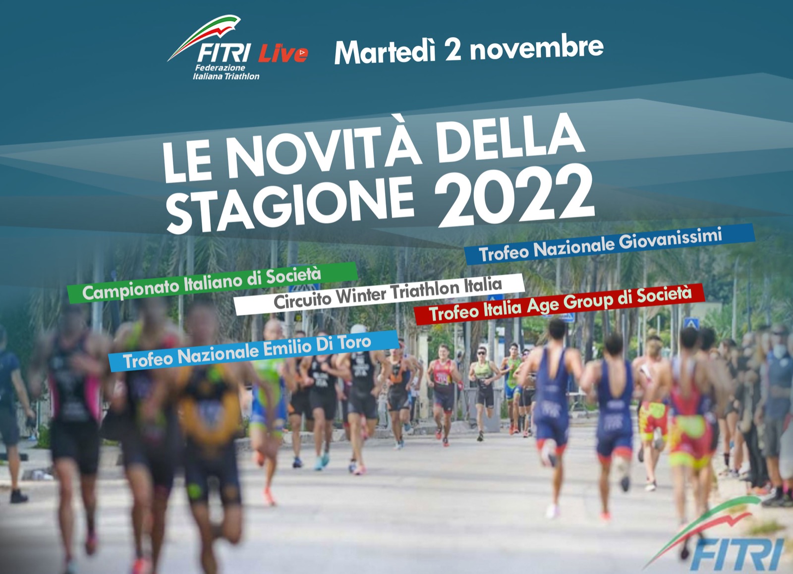 Le novità della stagione 2022: martedì 2 novembre la presentazione su FITRI Live (VIDEO)