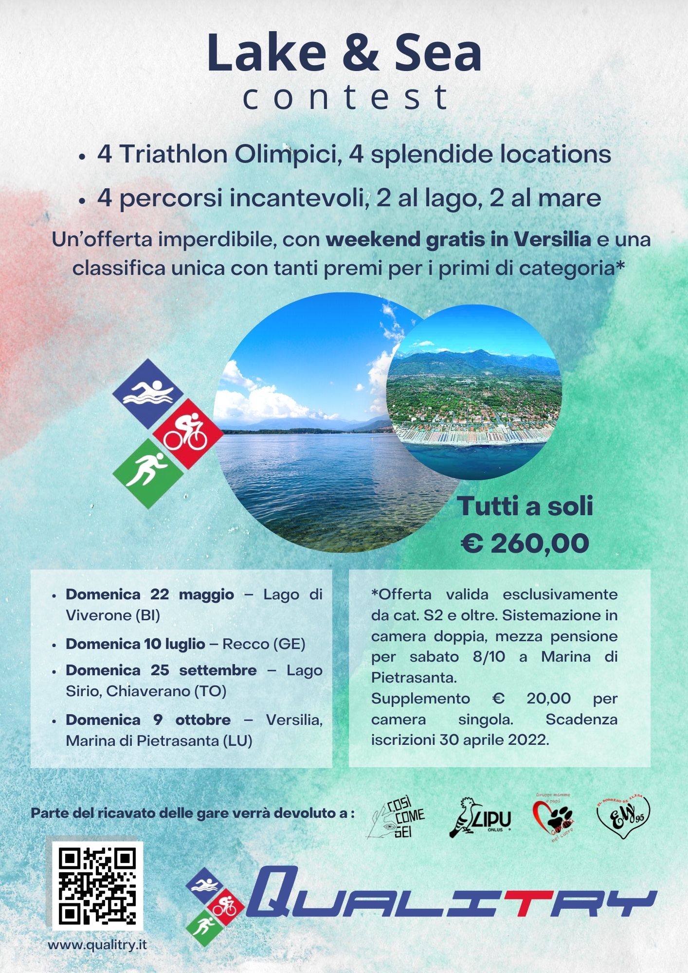 Nasce “Lake&Sea contest: 4 Triathlon per 4 location 