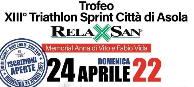 Meno di un mese al Trofeo XIII^ Triathlon Sprint Città di Asola