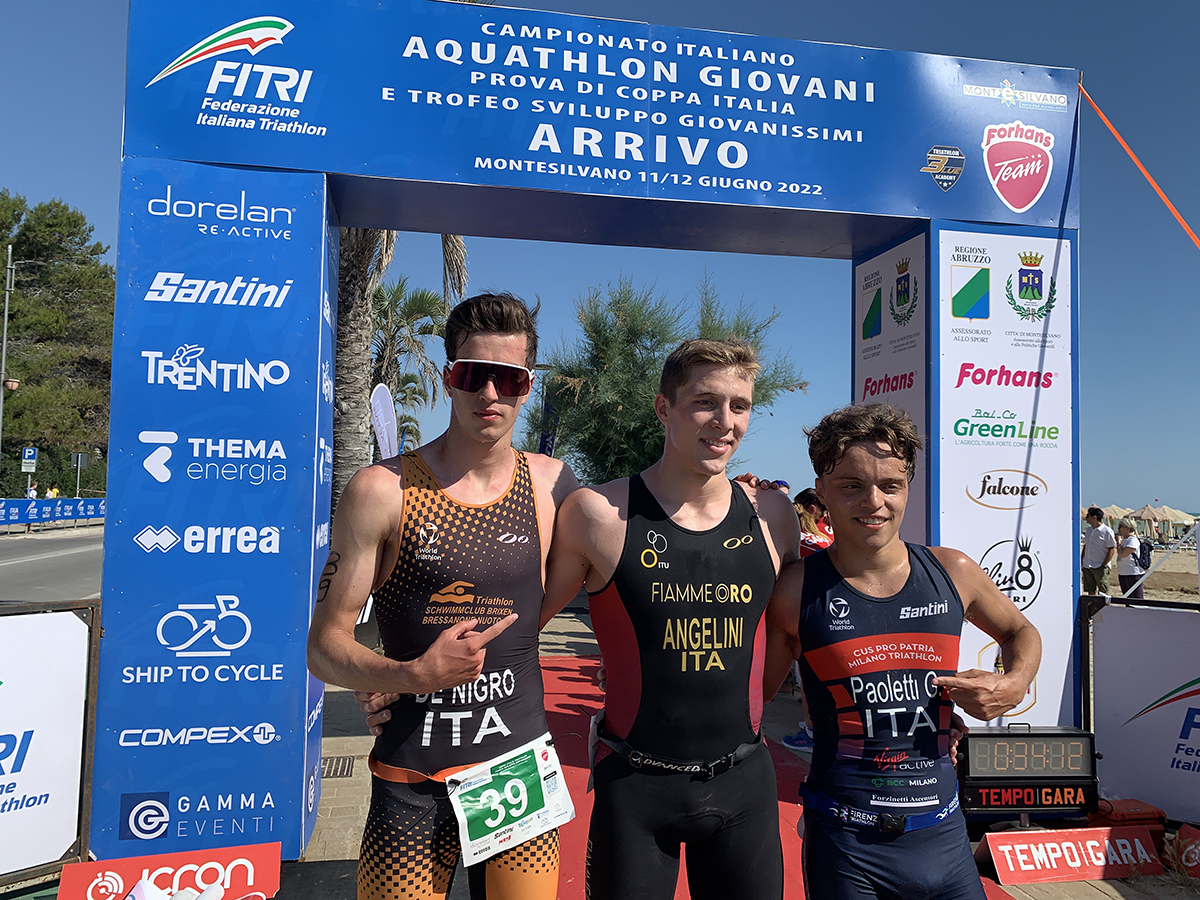 podio junior uomini coppa ita montesilvano arrivo