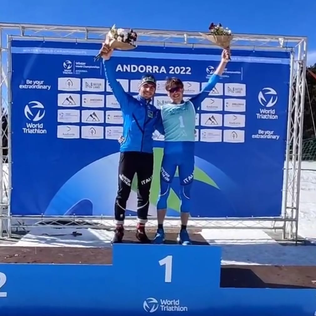 Pesavento è campione del Mondo di Winter Duathlon ad Andorra. Tanara è Campione U23. I complimenti del Presidente Malagò.