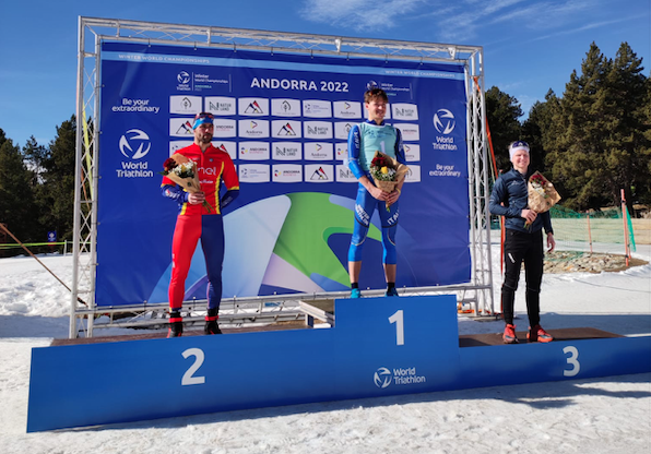 premiazioni PESAVENTO winter duathlon 2022 andorra