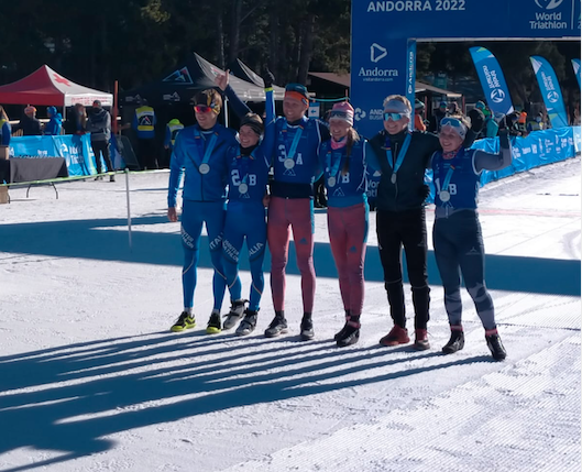 arrivo podio mixed relay 2022 andorra