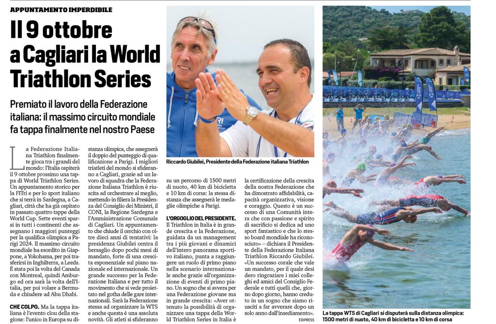 Corriere dello Sport lancio World Series Cagliari 22