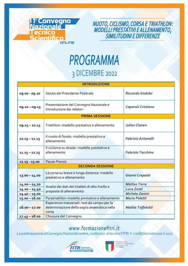 18 novembre programma Convegno Nazionale 2022 ONLINE