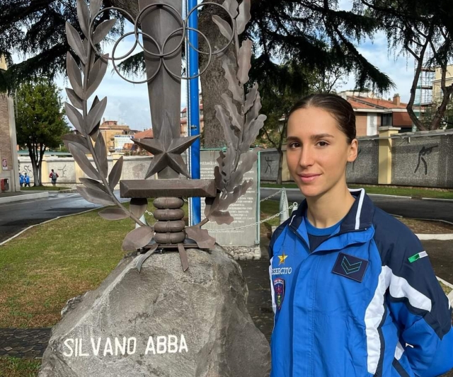 Angelica Prestia entra nel Centro Sportivo Esercito