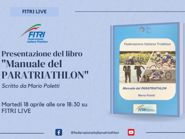 “Manuale del Paratriathlon”, martedì presentazione su FITri Live