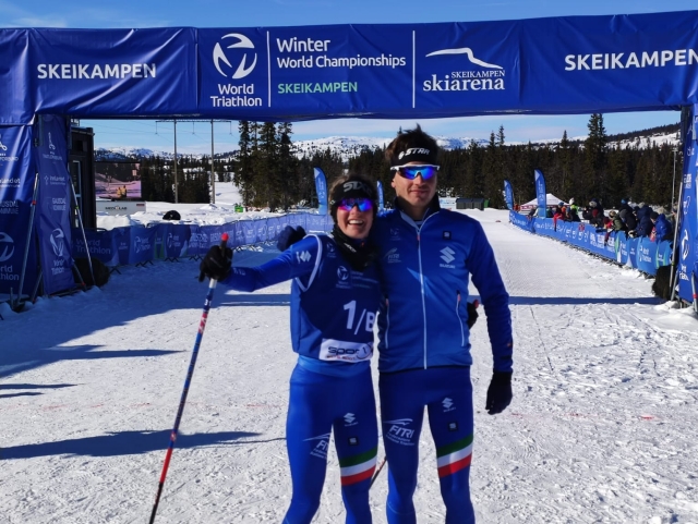 Mondiali Winter Triathlon, oro e argento Italia