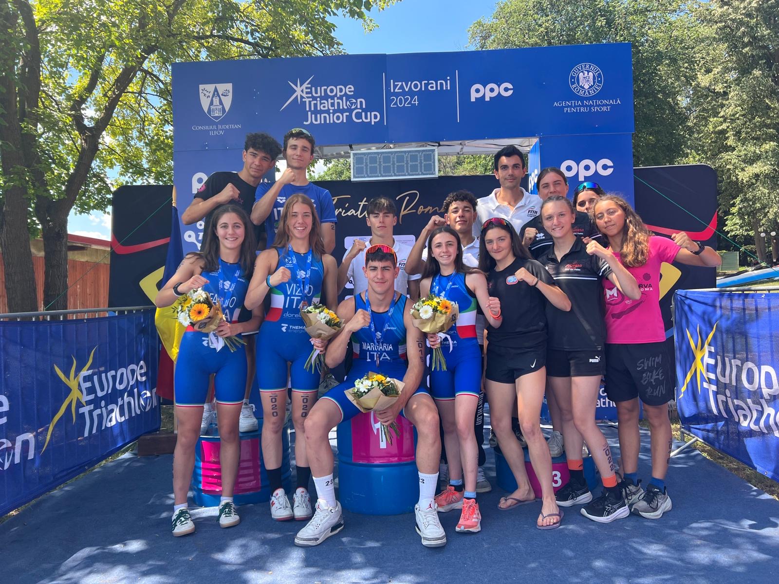 Quattro medaglie nell'Europe Triathlon Junior Cup Izvorani