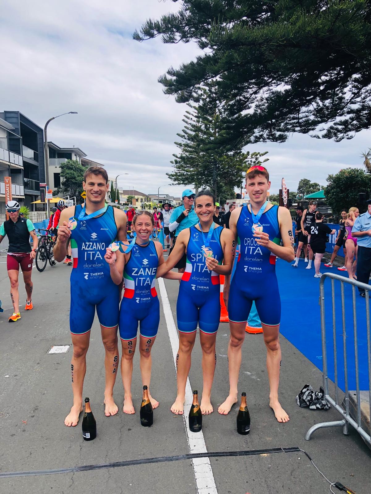 Emozionante bronzo Azzurro nella World Triathlon Mixed Relay Series Napier