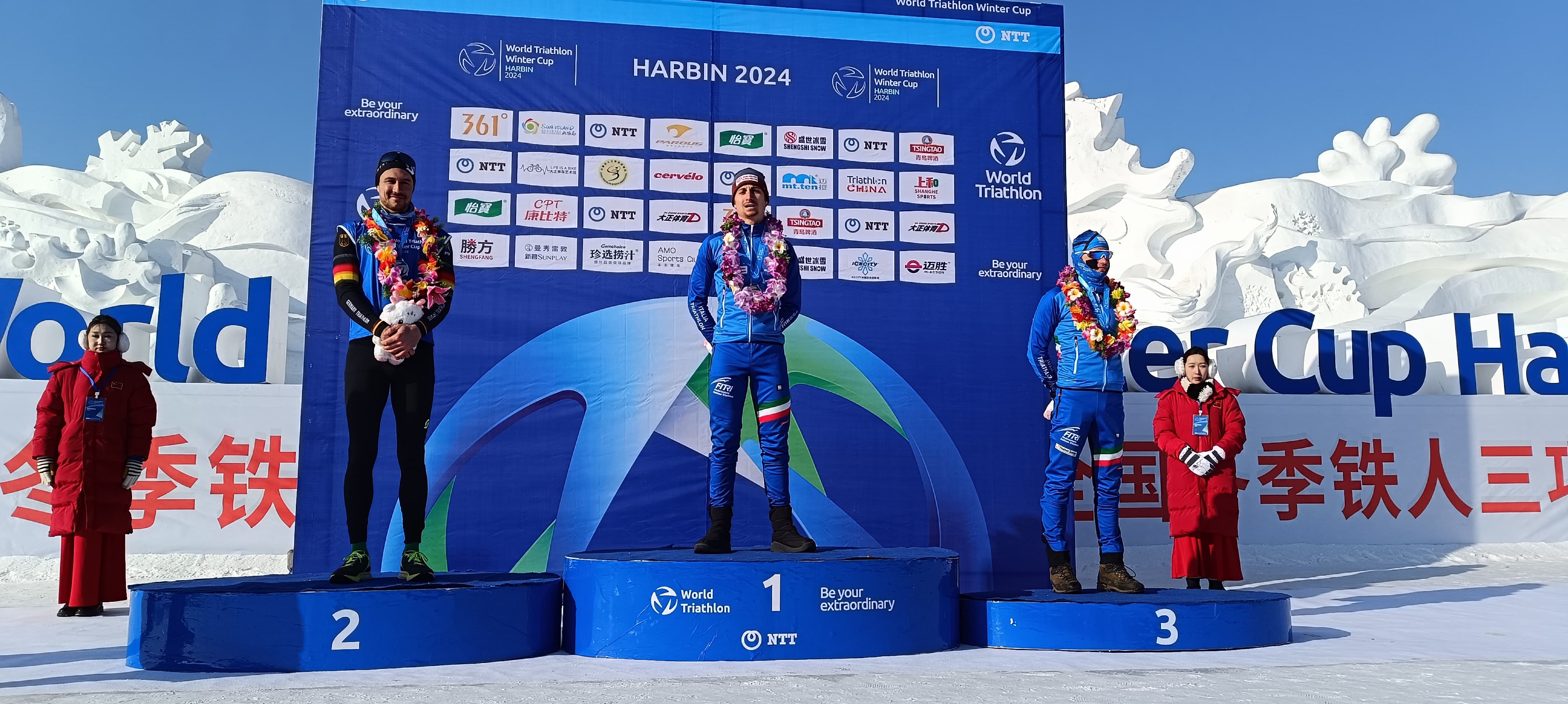 Oro Saravalle e bronzo Pesavento nella World Triathlon Winter Cup Harbin