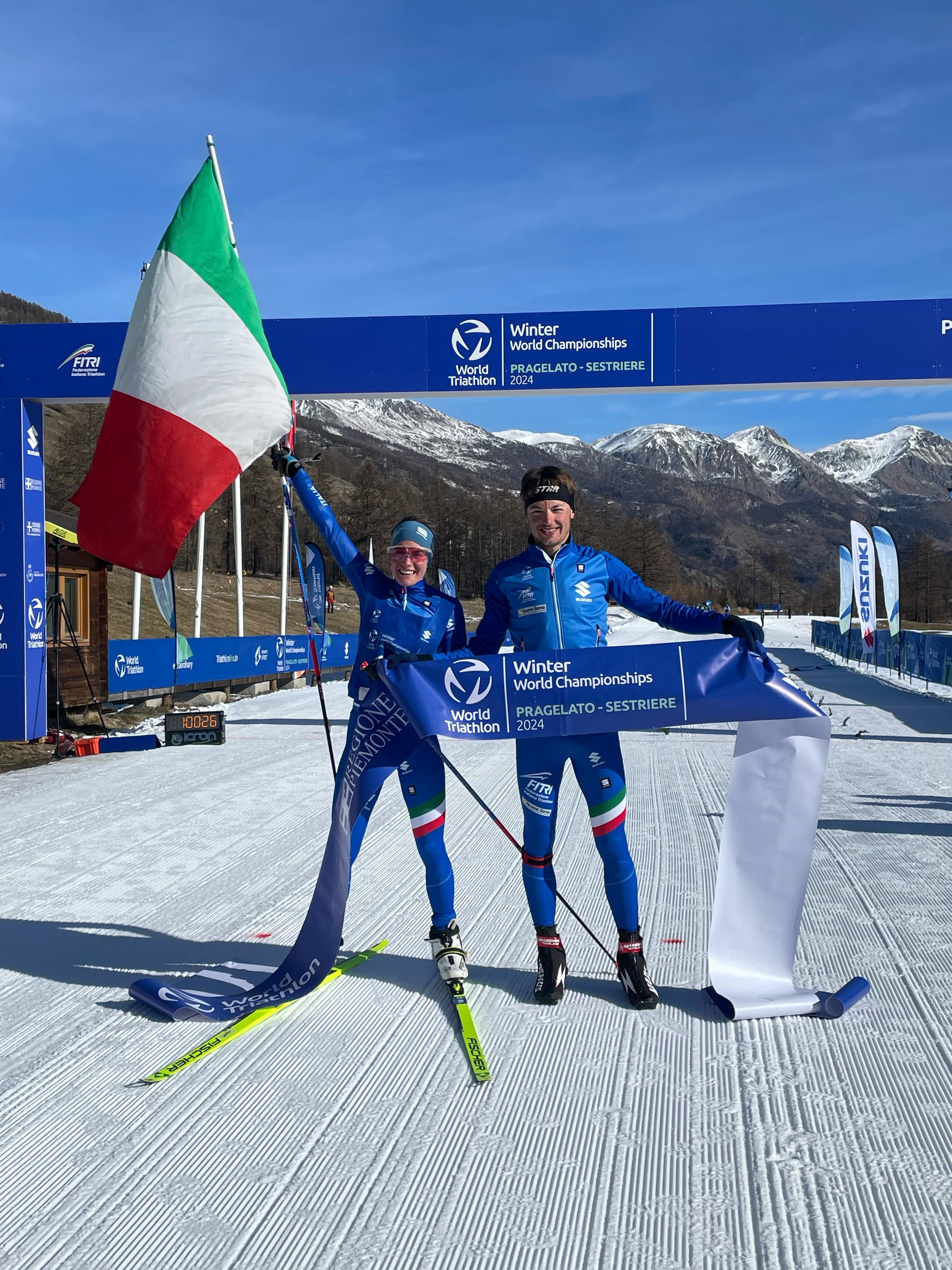 Mondiali di Winter Triathlon, Pesavento e Mairhofer campioni del mondo nella Mixed Relay