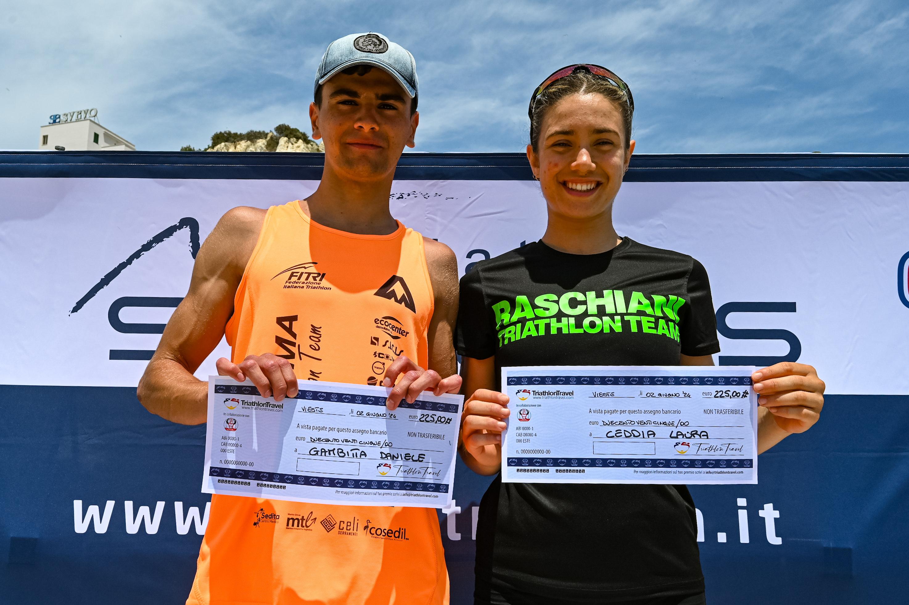 Laura Ceddia e Daniele Gambitta conquistano l’oro di Vieste