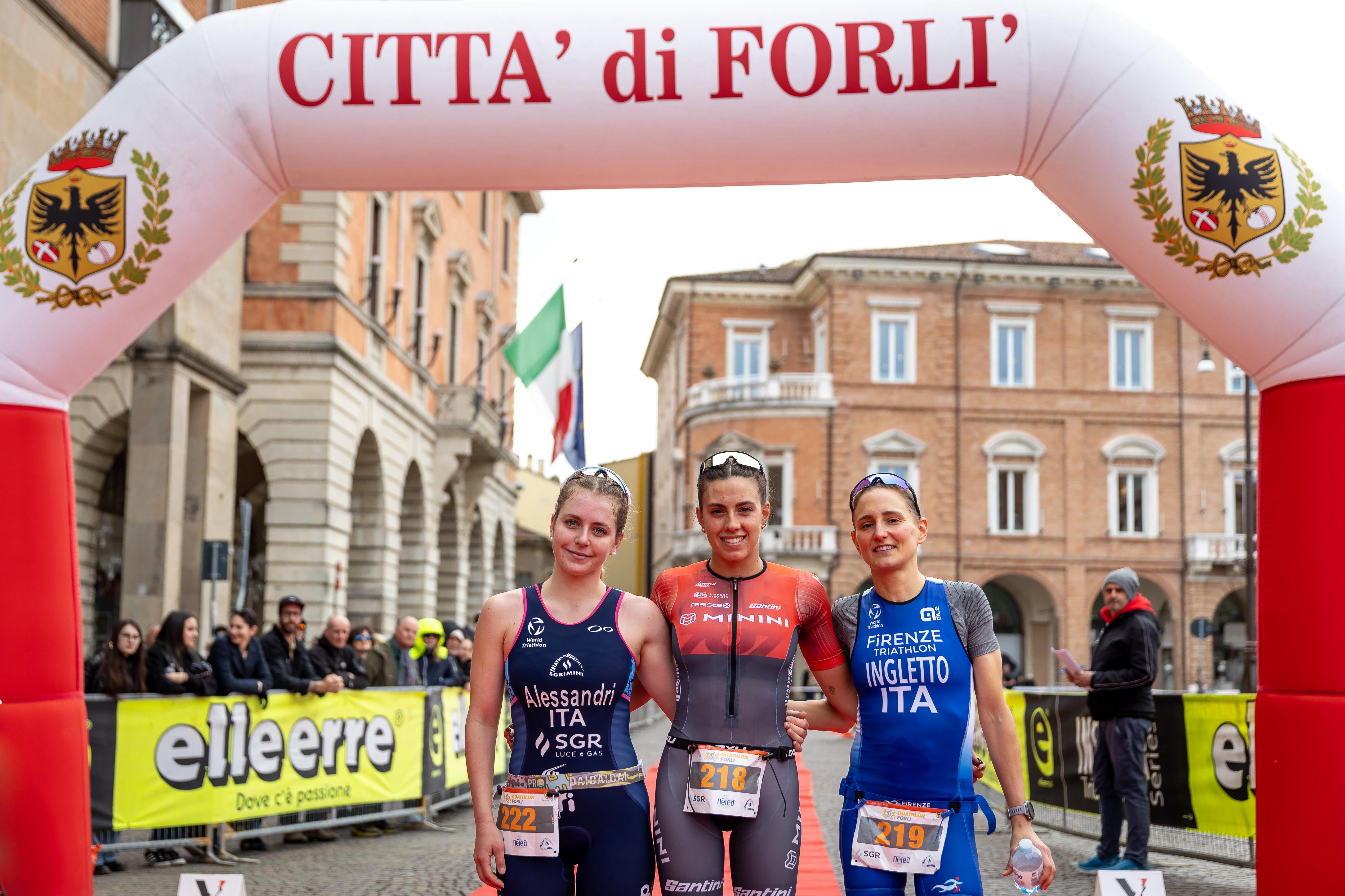 Asia Mercatelli e Pietro Giovannini vincono la 4^ edizione del Duathlon Sprint Città di Forlì