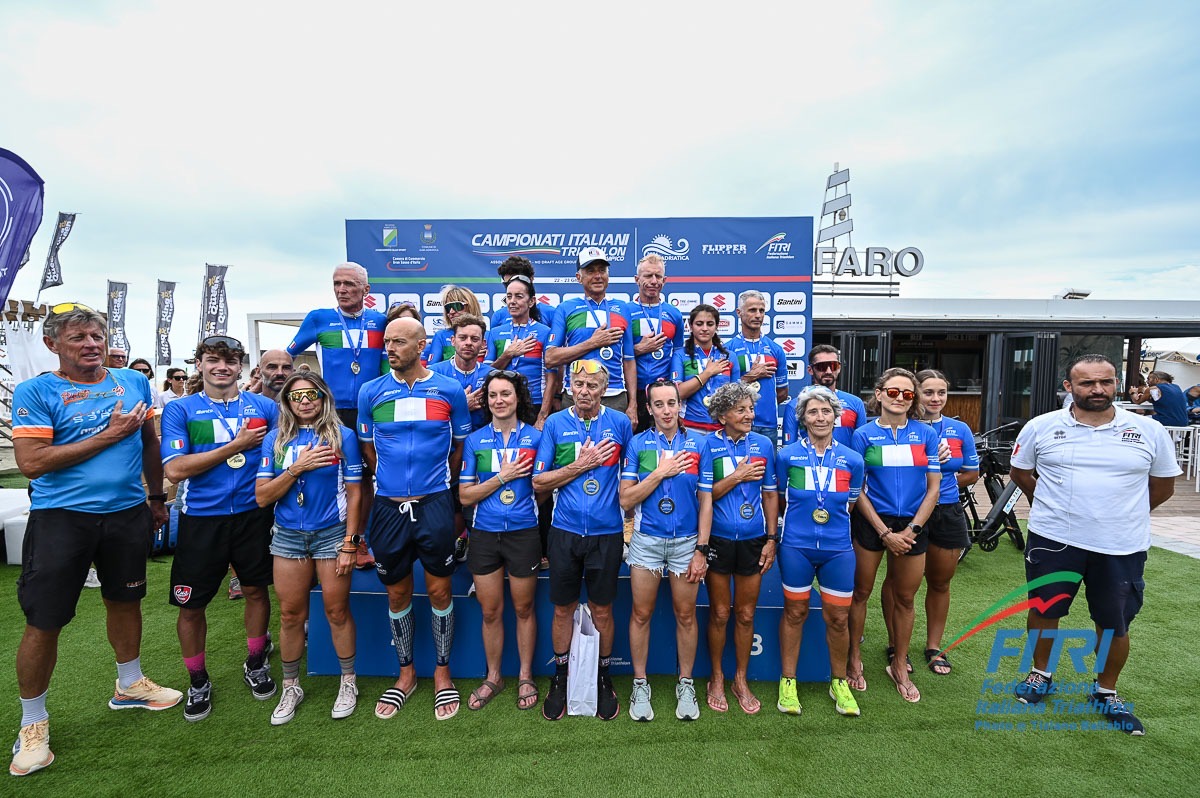 I podi tricolori Age Group chiudono i Campionati Italiani di Triathlon Olimpico ad Alba Adriatica